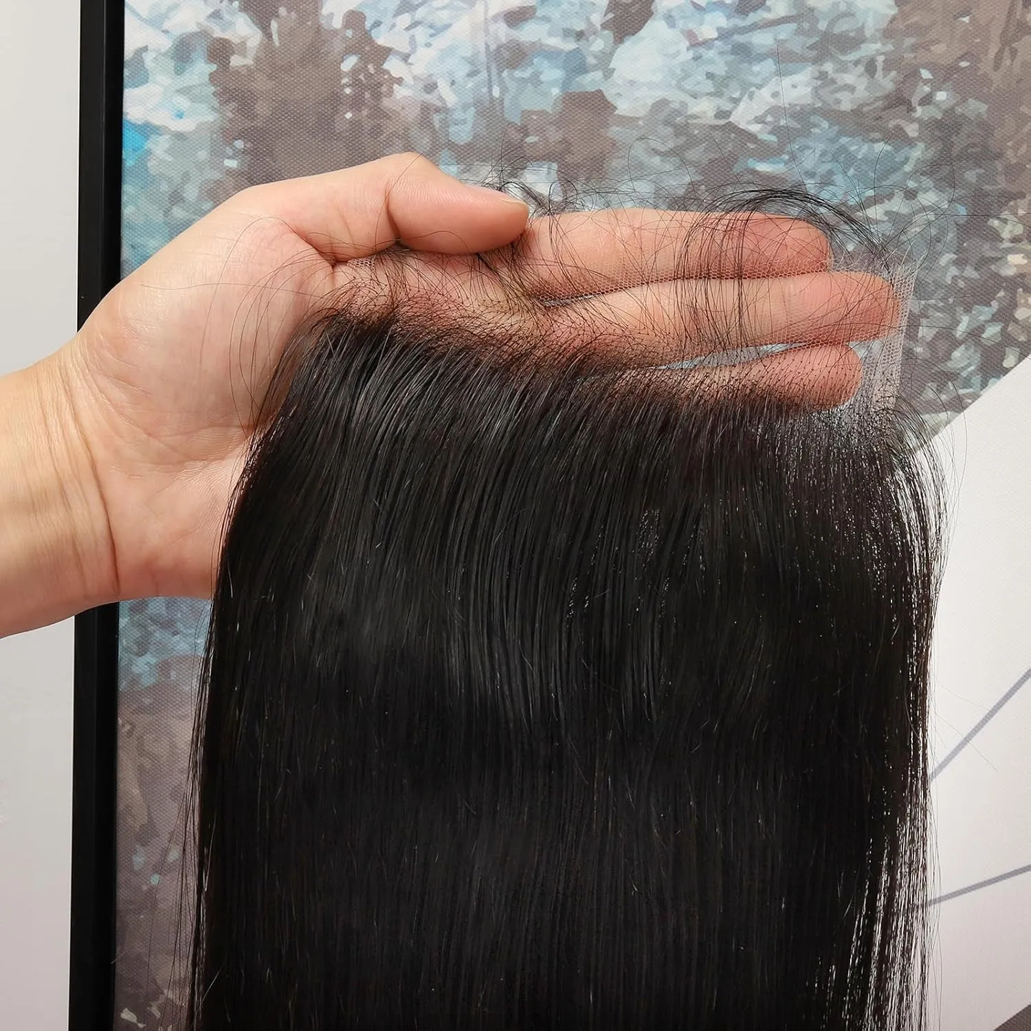 0.1mm Ultra-thin SKINLIKE Real HD Lace Closure, 5x5 Straight Human Hair Closure Pre Plucked Invisible Swiss HD Lace Closure Natural Hairline 12 Inch