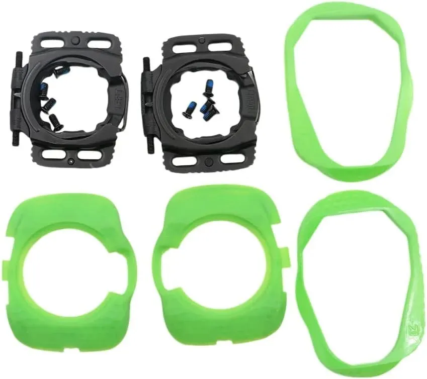 1 Pair Quick Release Cycling Shoes Cleats Self-Locking Pedal Aerodynamic for Wahoo for SpeedPlay for Zero (Green)