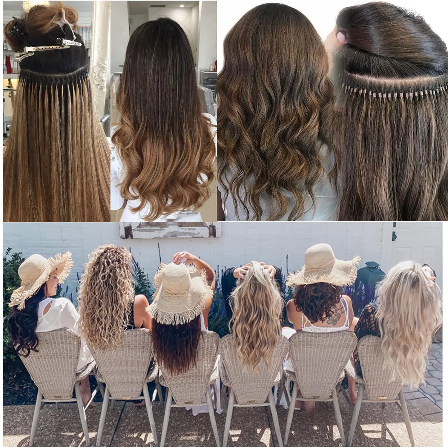 1000Pcs Non-Silicone Nano Ring Nano Lined Beads for Nano Ring Hair Extensions Hair Tinsel Feather Hair Extensions (3.0mm, Blonde)