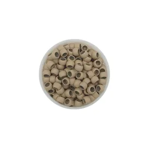 1000Pcs Non-Silicone Nano Ring Nano Lined Beads for Nano Ring Hair Extensions Hair Tinsel Feather Hair Extensions (3.0mm, Blonde)