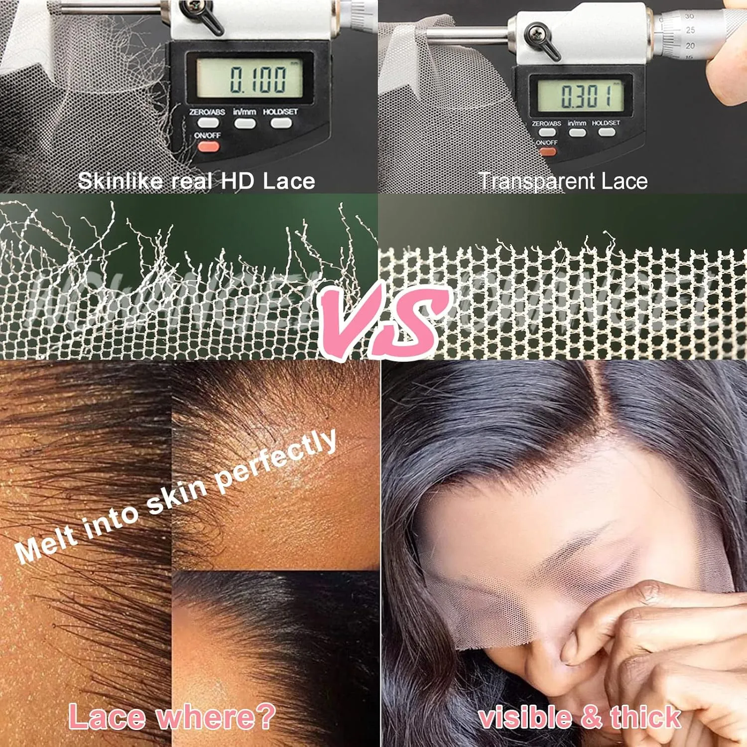13x4 Ear to Ear SKINLIKE Real HD Lace Frontal Only, 0.1mm Ultra-thin HD Lace Natural Hairline with Bigger Pre Plucked Area Bleached Knots Invisible Clear HD Film Lace Frontal Straight 16 Inch