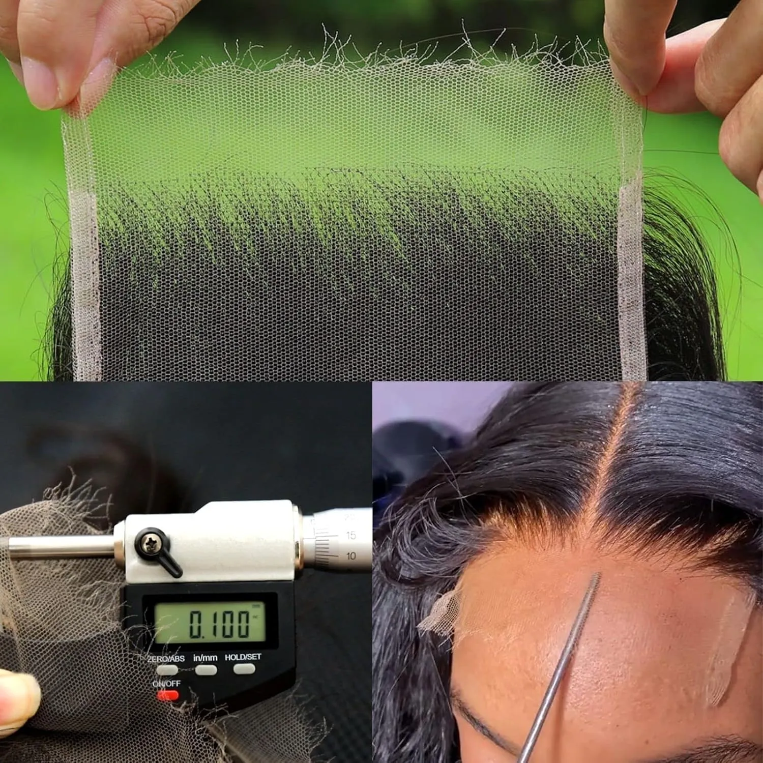 13x6 0.1mm SKINLIKE Real HD Lace Frontal Only, Crystal HD Lace Vivid Self-Growing Clean Pre-plucked Natural Hairline Silky Straight Remy Human Hair Invisible Film Lace Frontal 18 Inch