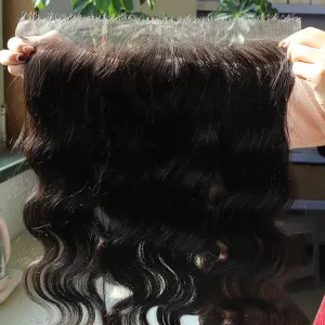 13x6 HD Skinlike Real Lace Frontal, 0.1mm Melted Lace Pre Plucked Vivid Clean Hairline, Extremely-Thin Ear to Ear, Unprocessed Virgin Hair, Silky Body Wave, 18 Inch