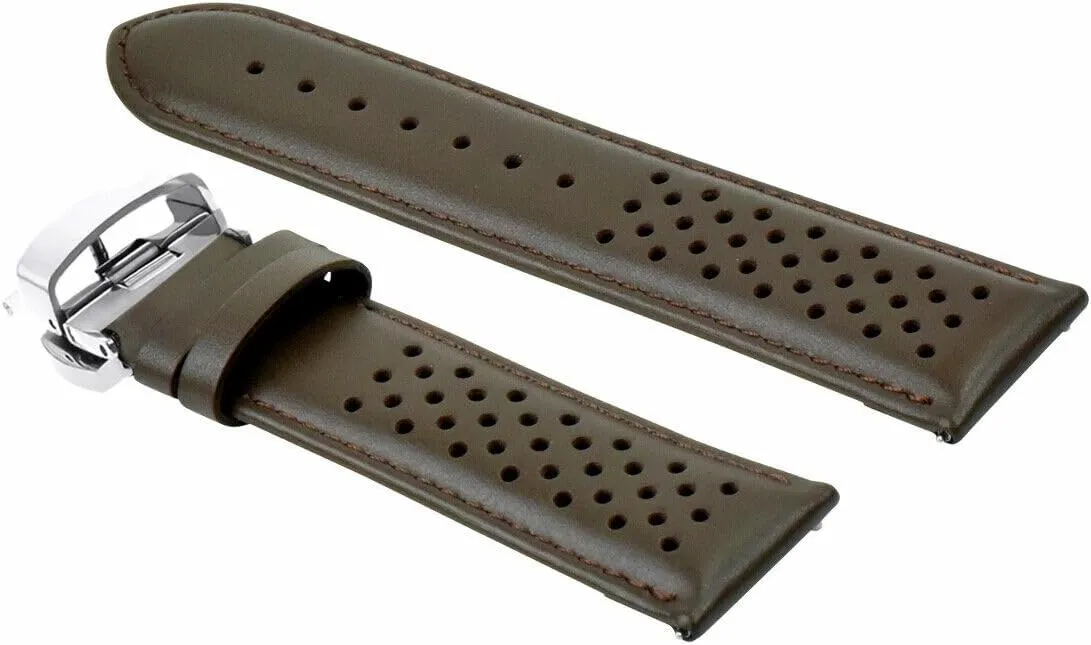 18-19-20-21-22-23-24mm Leather Watch Band Strap Compatible with Tag Heuer Carrera