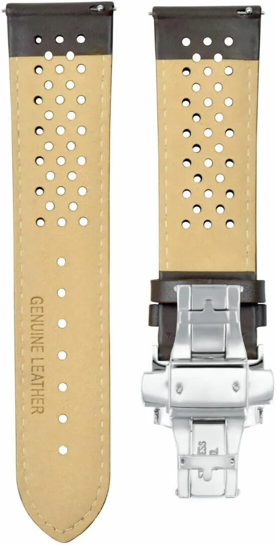 18-19-20-21-22-23-24mm Leather Watch Band Strap Compatible with Tag Heuer Carrera