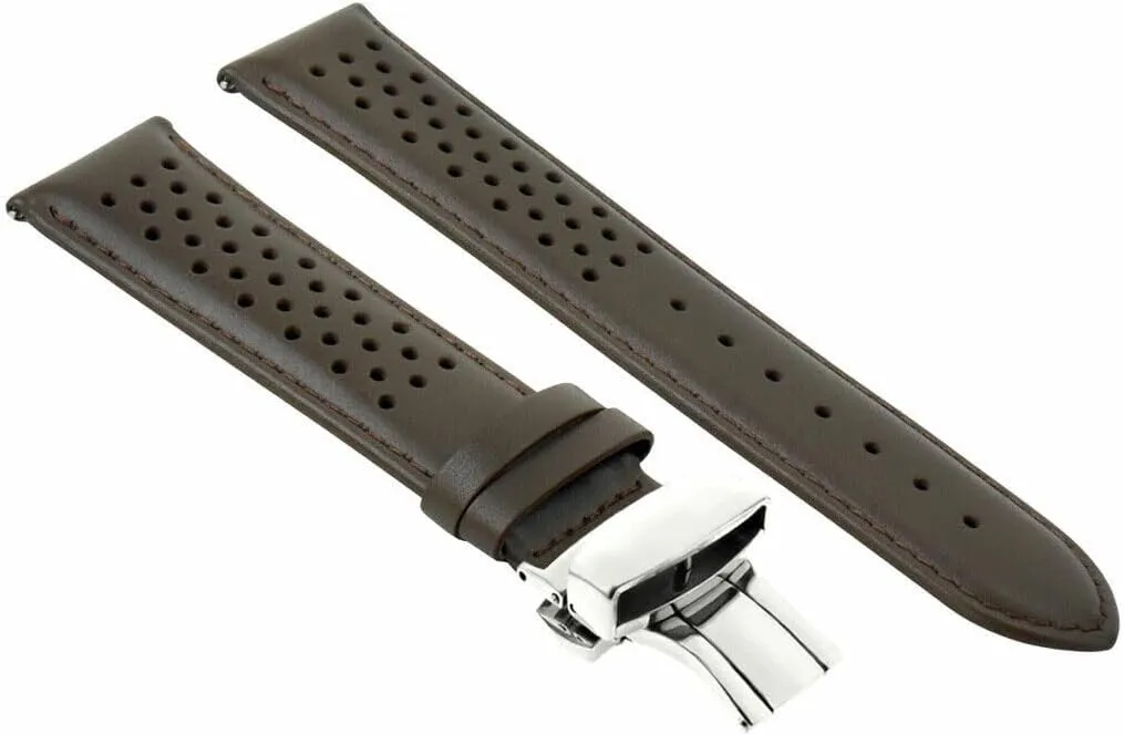 18-19-20-21-22-23-24mm Leather Watch Band Strap Compatible with Tag Heuer Carrera