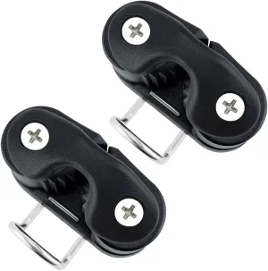 2 Pcs Cam cleats with Top Wire Flaired Leading Ring(Orange), Nylon Top Cover Tromotes stability, Nylon Cammatic Cleats, Composite 2 Row, Boat Pilates Equipment Fast Entry, For Rope diameter: 1/4"-1/2"