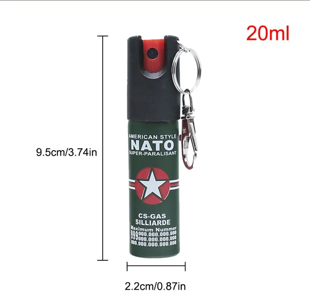 20ml Pepper Spray, Quick Release Keychain, Mini and Easy to Carry, Easy to use, Quick to use - Suitable for Walking, Jogging, Commuting, etc.