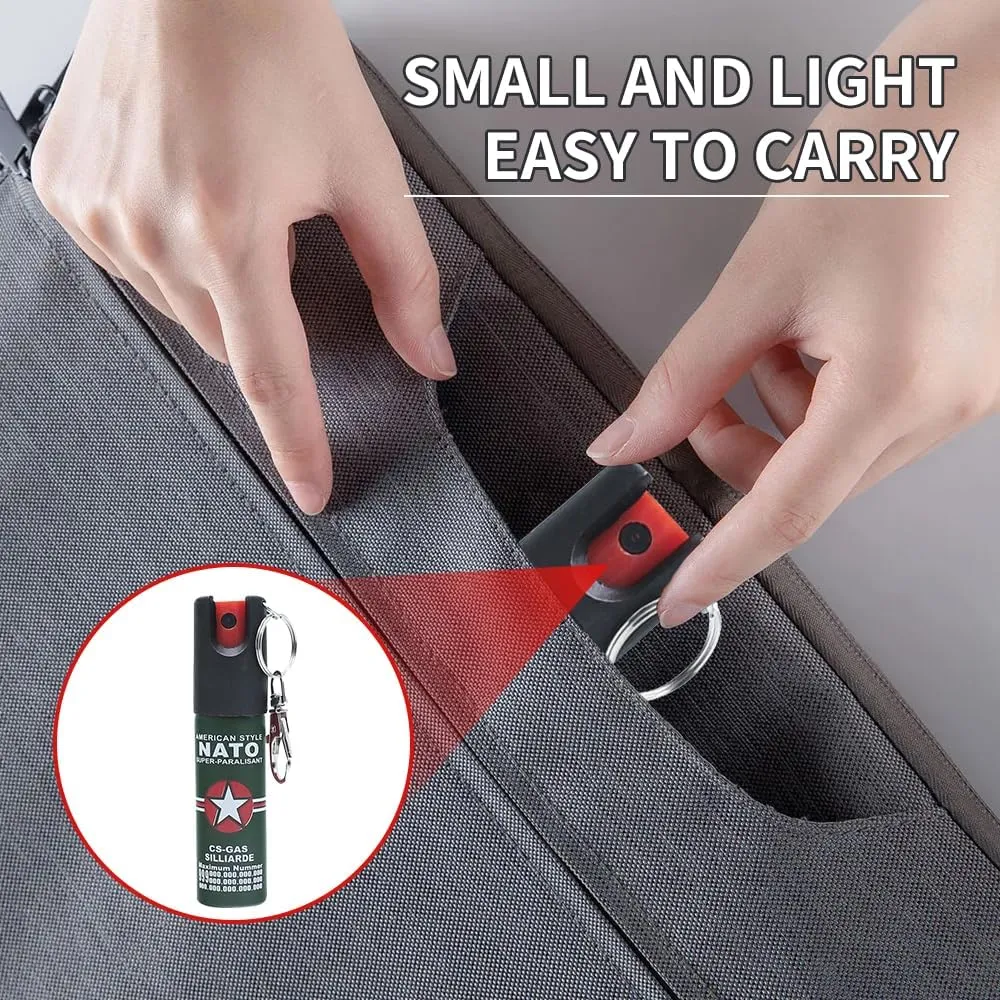 20ml Pepper Spray, Quick Release Keychain, Mini and Easy to Carry, Easy to use, Quick to use - Suitable for Walking, Jogging, Commuting, etc.