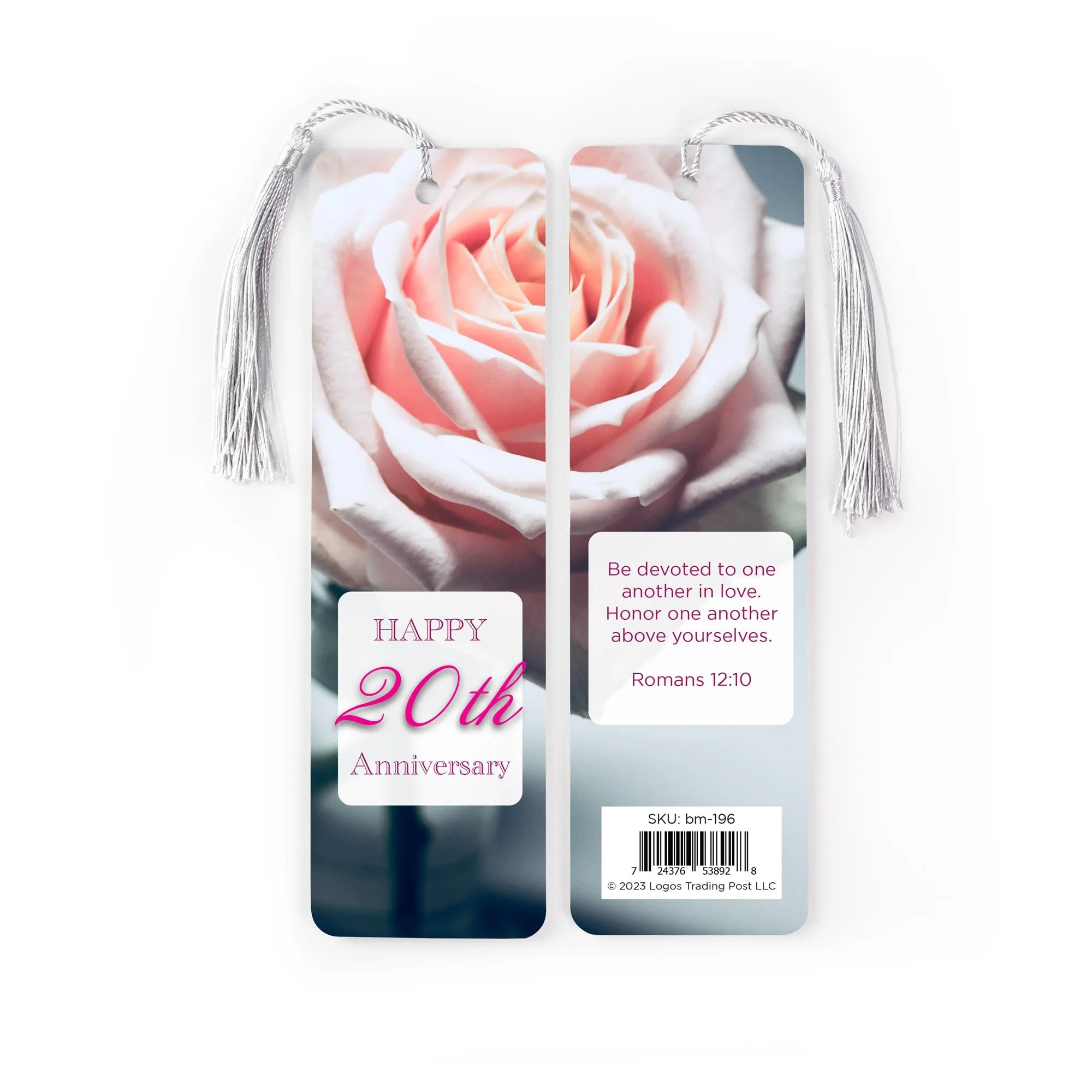 20th Anniversary Tasseled Bookmark – Romans 12:10