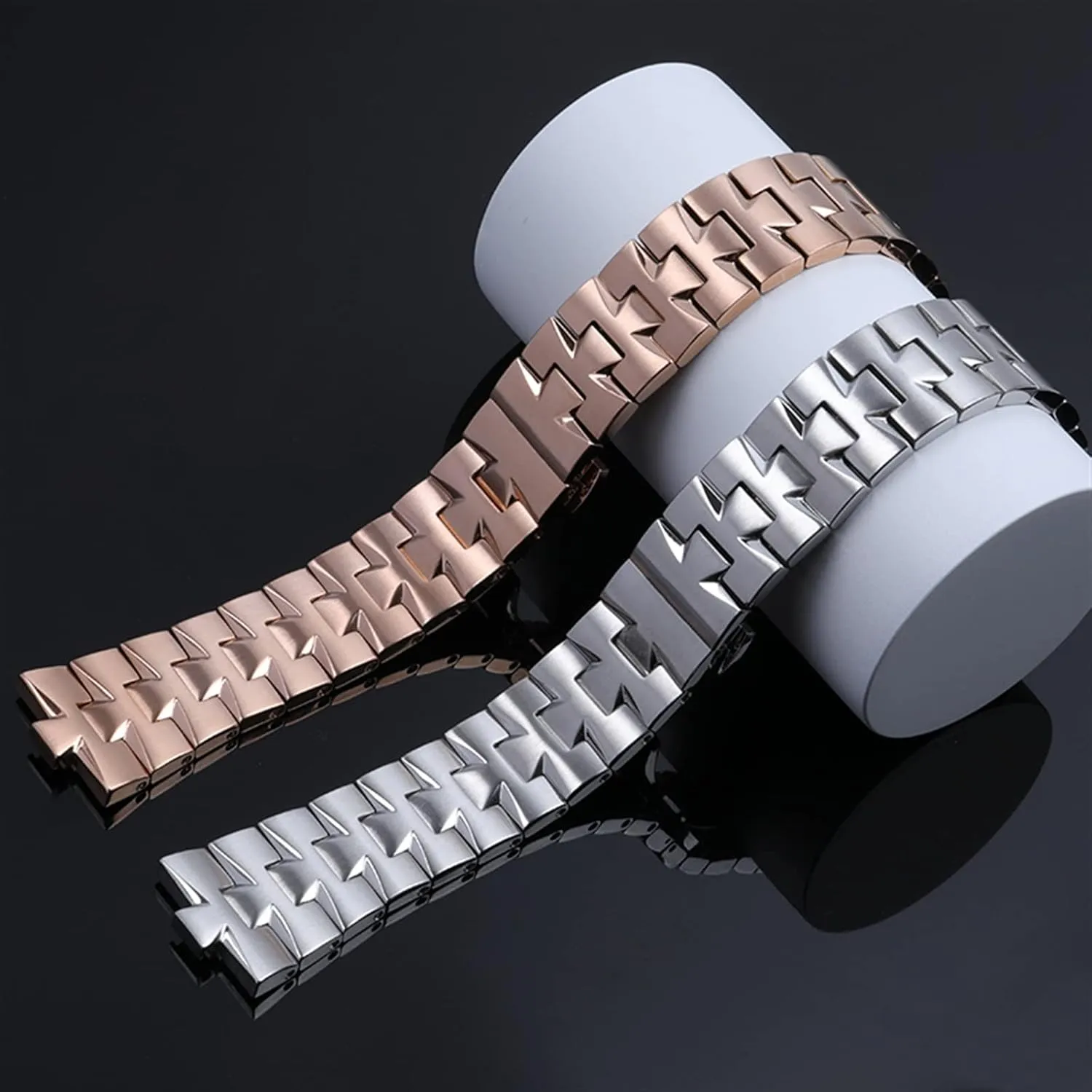 24mm 7mm 8mm Quick Release Connection Stainless Steel Bracelet Watch Band for VACHERON CONSTANTIN Strap Watchband Overseas (Color : Silver, Size : 24x7mm)