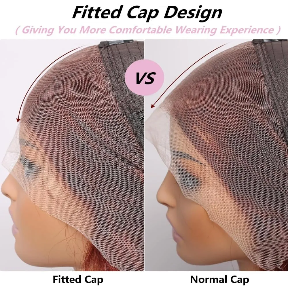 250 Density Reddish Brown Ultra-thin Invisible HD Lace Front Wigs Human Hair Upgraded Tiny Knots 26inch Real Full Large Lace Space 13x4 Straight Frontal Wigs Human Hair Wigs For Black Women