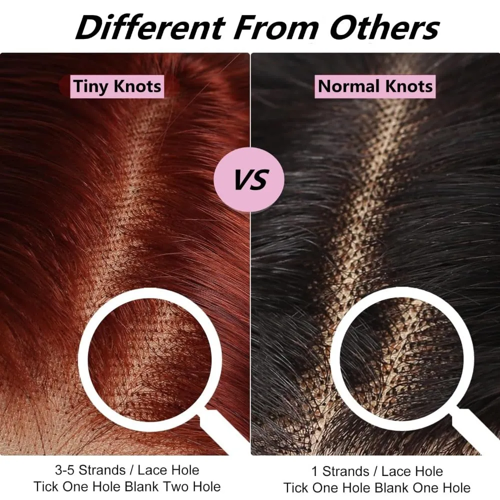 250 Density Reddish Brown Ultra-thin Invisible HD Lace Front Wigs Human Hair Upgraded Tiny Knots 26inch Real Full Large Lace Space 13x4 Straight Frontal Wigs Human Hair Wigs For Black Women