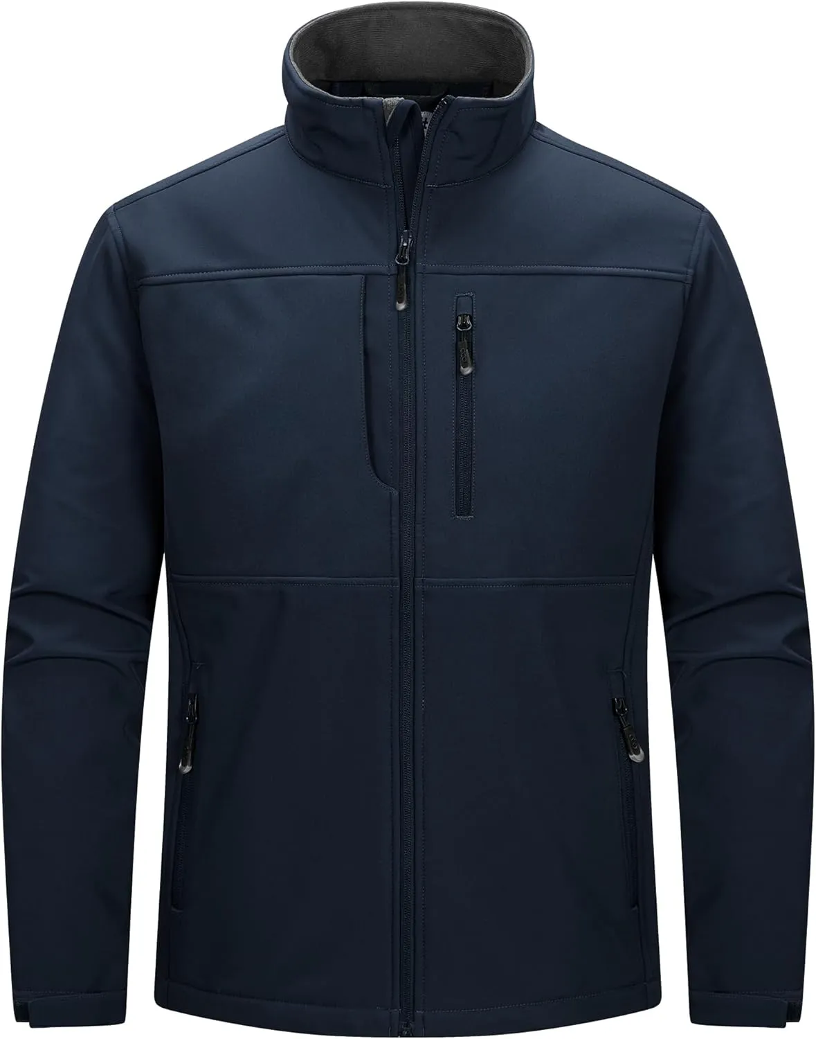 33,000ft Men's Lightweight Softshell Jacket Warm Fleece Lined Windbreaker Waterproof Soft Shell for Outdoor Hiking
