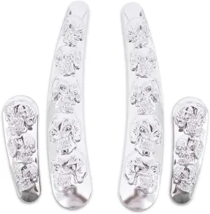 3D Custom Chrome Skull Swingarm Frame Insert 4pcs for Harley Davidson Softail Models 2008-2017 (NOT FXCW, FXCWC, FXSB, FXSBSE & FXST- AUS