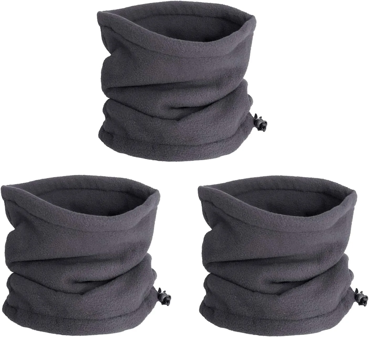 3PCS Winter Neck Warmer Neck Gaiter Fleece Skiing Cycling Windproof Balaclava Scarf For Men Women