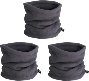 3PCS Winter Neck Warmer Neck Gaiter Fleece Skiing Cycling Windproof Balaclava Scarf For Men Women