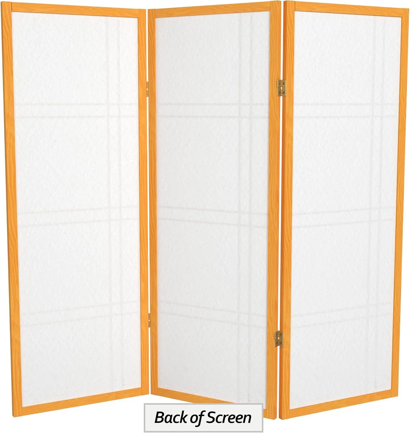 4 ft. Short Double Cross Shoji Screen - Honey - 3 Panels