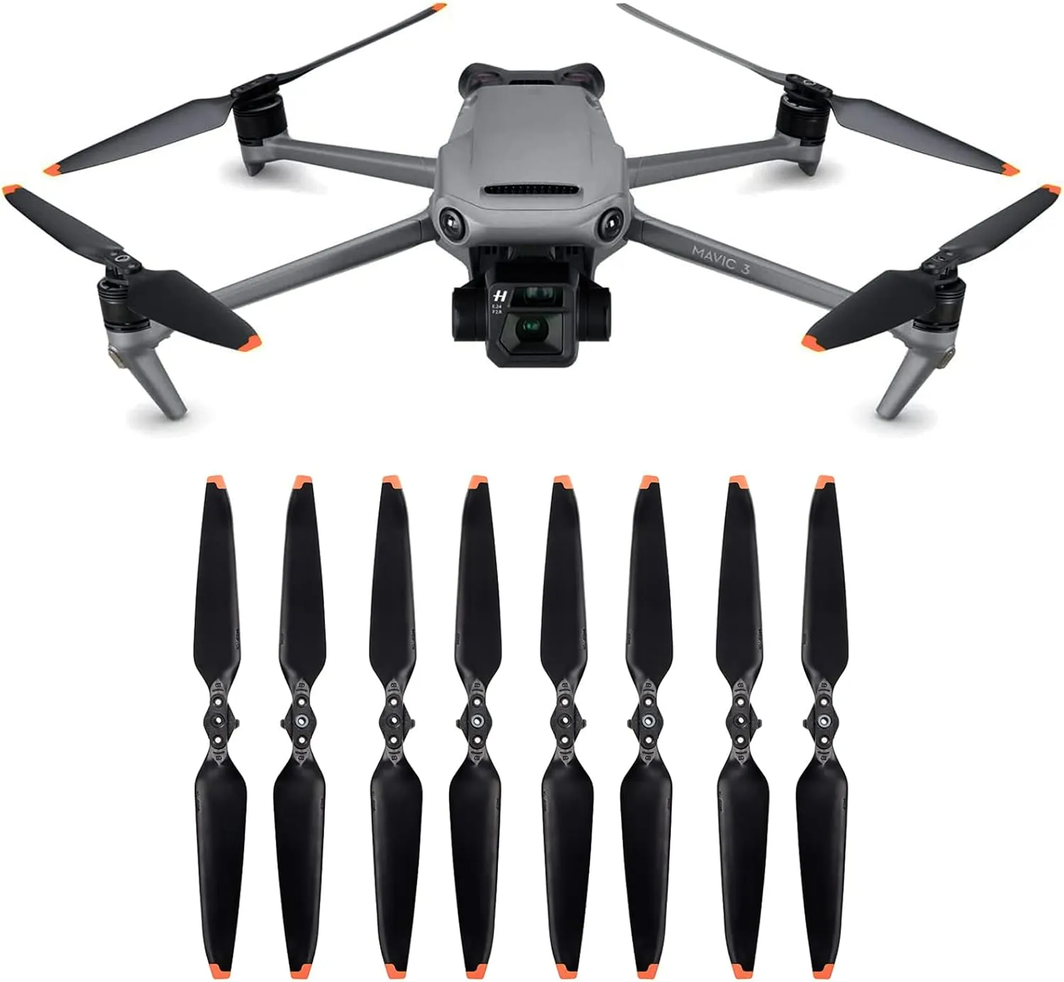 4 Pairs Propellers for DJI Mavic 3 Pro/Mavic 3 Pro Cine/Mavic 3/Mavic 3 Cine/Mavic 3 Classic Replacement Prop Blades 9453F Low Noise for DJI Mavic 3 Series Drone Accessories Orange