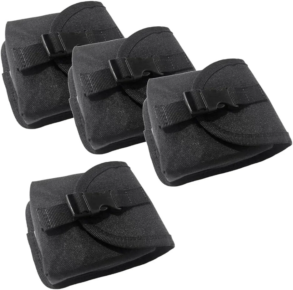 4pcs Replacement Scuba Dive Weight Belt Pocket Pouch with Quick Release Buckle 5.5" x 4.7"