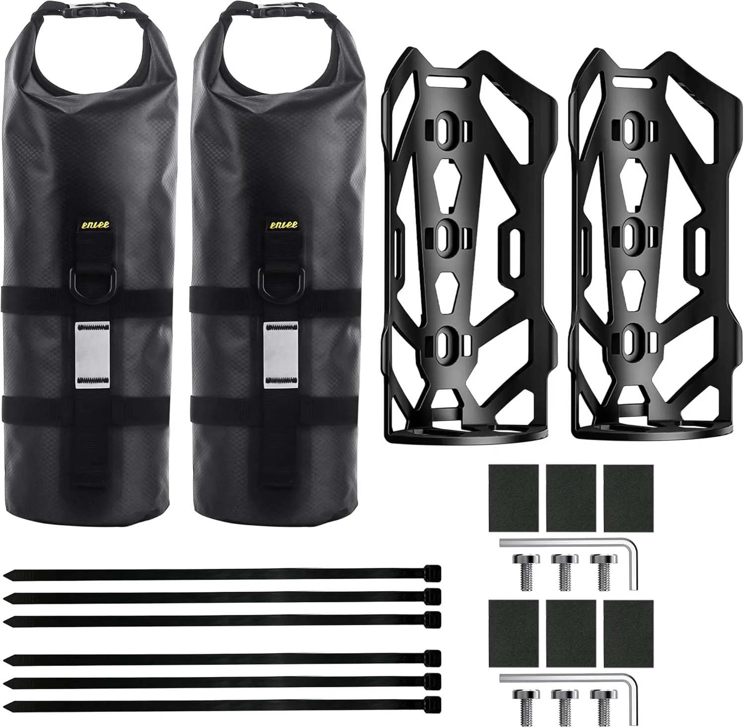 5L Bike Bag Front Fork Bag 2 Pack Waterproof Bicycle Bag Large Capacity Quick Release Bike Pannier for Mountain Bike MTB, Cruiser Bike, Traveling Bike