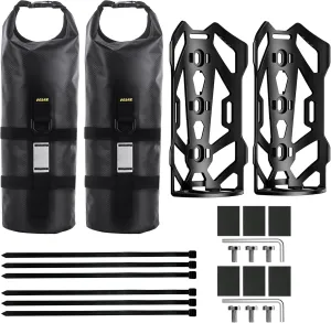 5L Bike Bag Front Fork Bag 2 Pack Waterproof Bicycle Bag Large Capacity Quick Release Bike Pannier for Mountain Bike MTB, Cruiser Bike, Traveling Bike