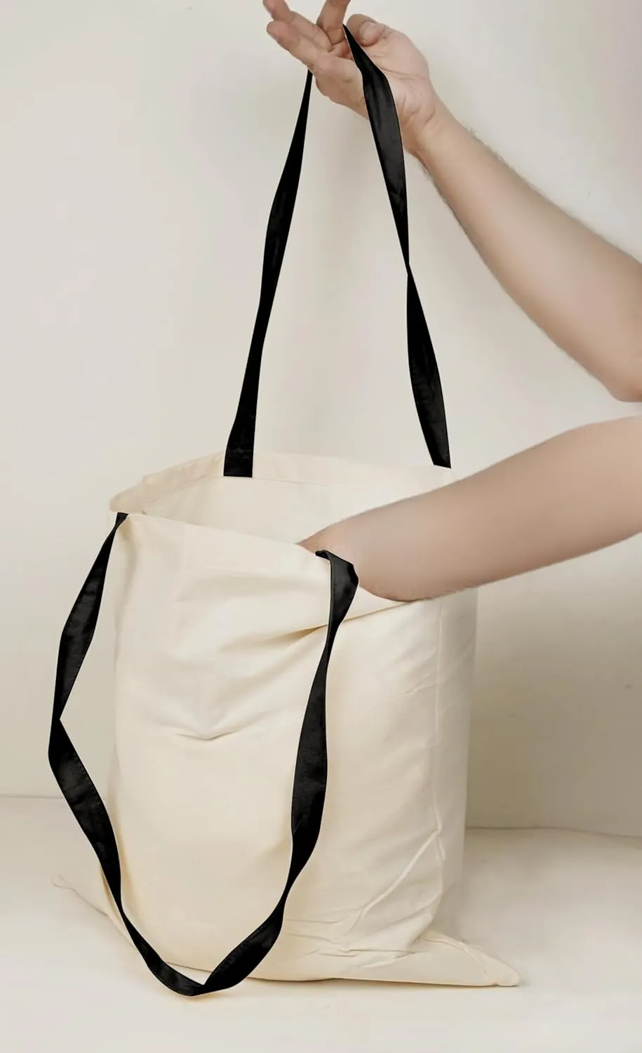 6 & 12 Pack Tote Bags - Reusable Shopping Bags for Women - 15 x 16