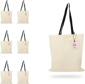 6 & 12 Pack Tote Bags - Reusable Shopping Bags for Women - 15 x 16