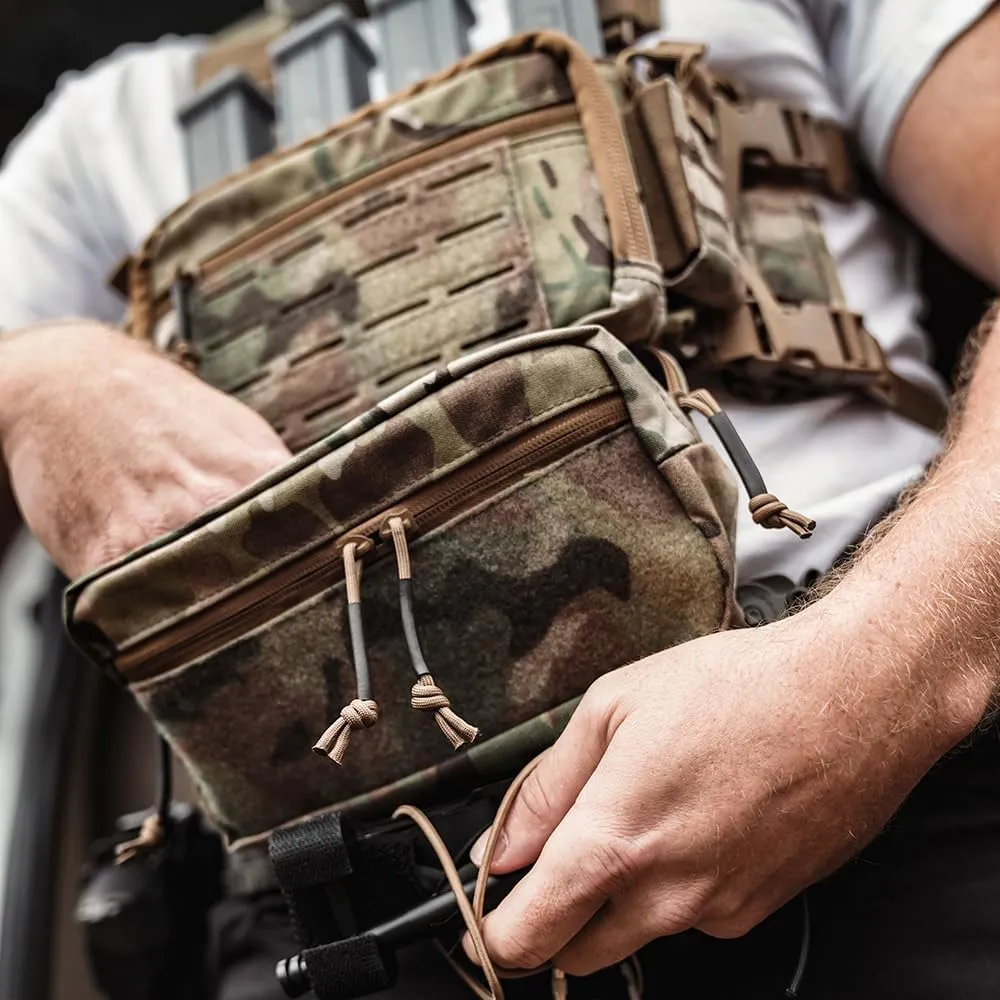 ACE TAC S.O.P. Tactical Chest Rig with 5.56/7.62 & Pistol Magazine Pouch Holders, Wing & Molle Dangler Pouches