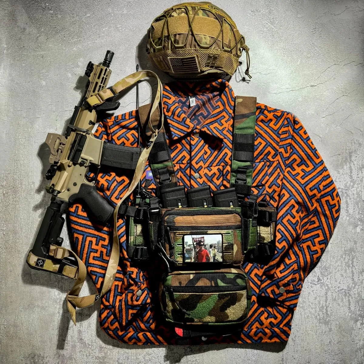 ACE TAC S.O.P. Tactical Chest Rig with 5.56/7.62 & Pistol Magazine Pouch Holders, Wing & Molle Dangler Pouches
