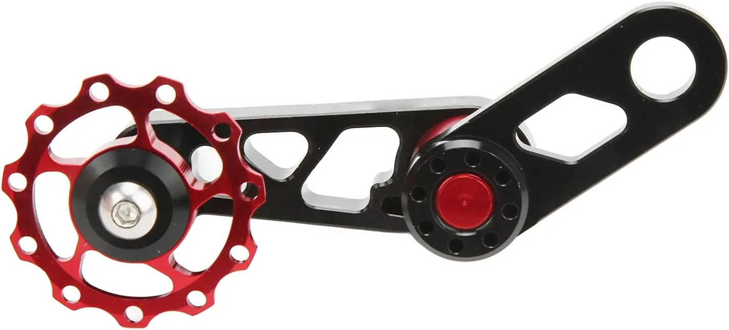 Acouto Folding Bike Chain Stabilizer Oval Tooth Plate Modified Chain Presser Chain Puller Rear Derailleur Chain Ingl ConverterSingl Chain Tensioner Aluminum Oy Folding Bike Chain Stabi