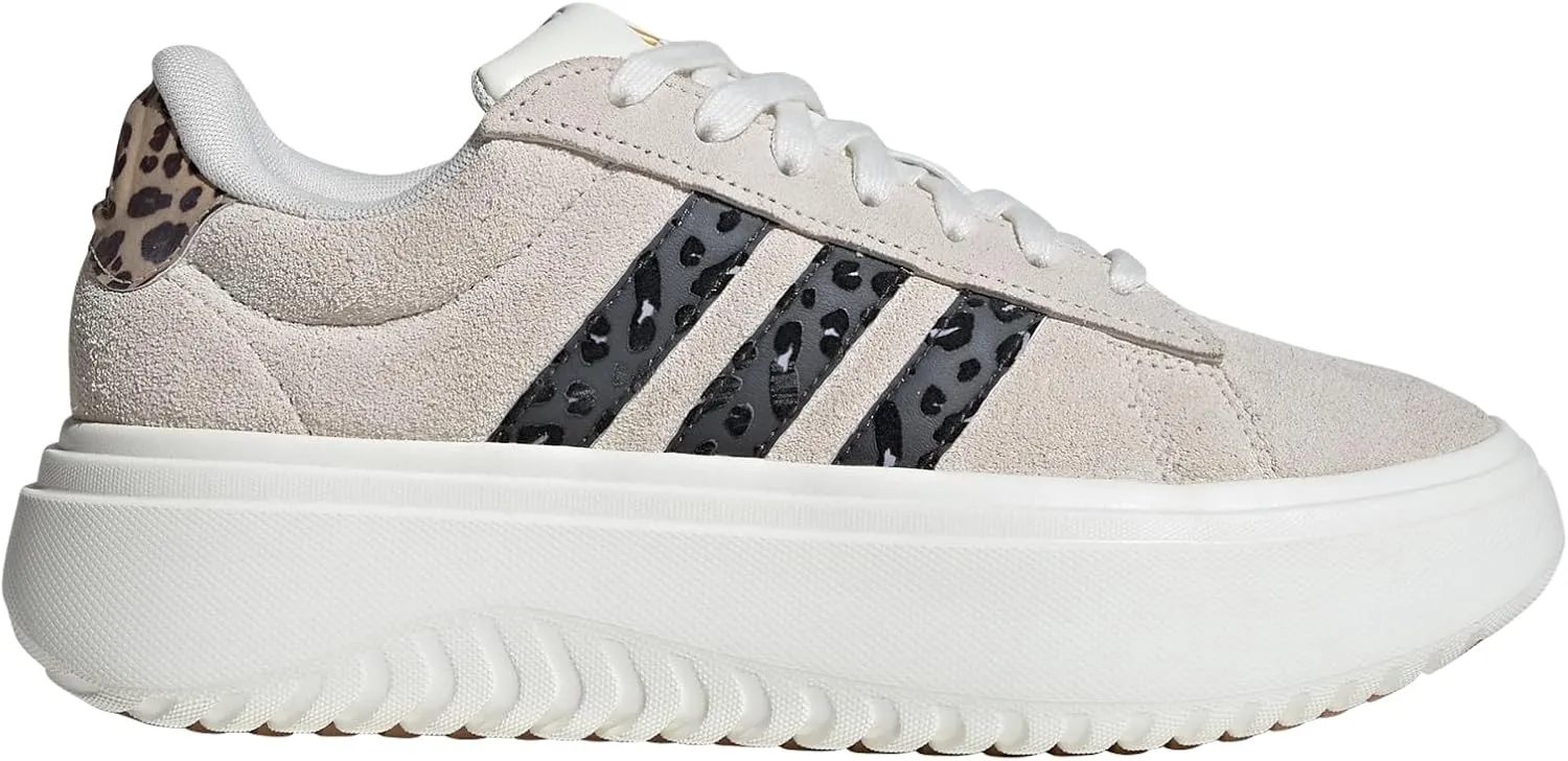 adidas Women's Grand Court Platform Suede Sneaker