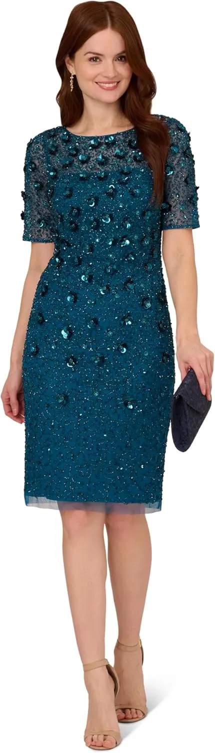 Adrianna Papell Women's Beaded Cocktail Dress
