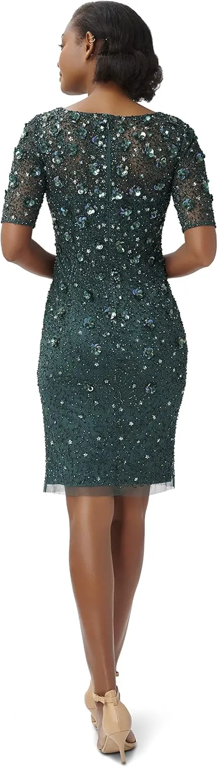 Adrianna Papell Women's Beaded Cocktail Dress
