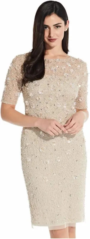 Adrianna Papell Women's Beaded Cocktail Dress