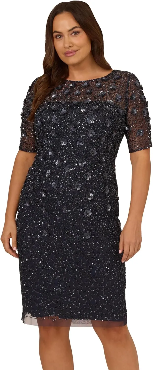 Adrianna Papell Women's Beaded Cocktail Dress