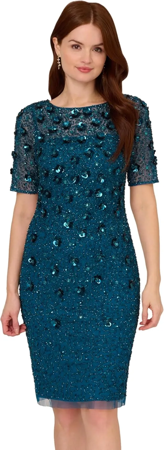 Adrianna Papell Women's Beaded Cocktail Dress