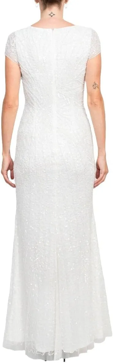 Adrianna Papell Women's Beaded Mermaid Gown
