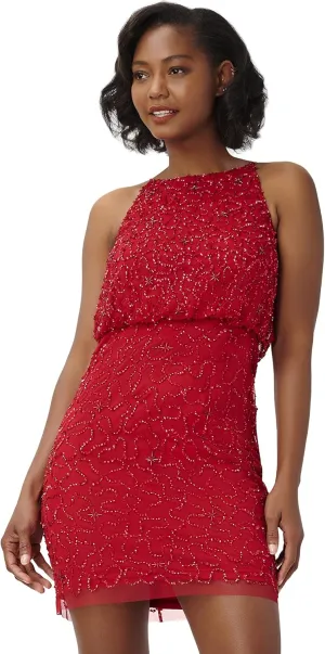 Adrianna Papell Women's Beaded Short Dress