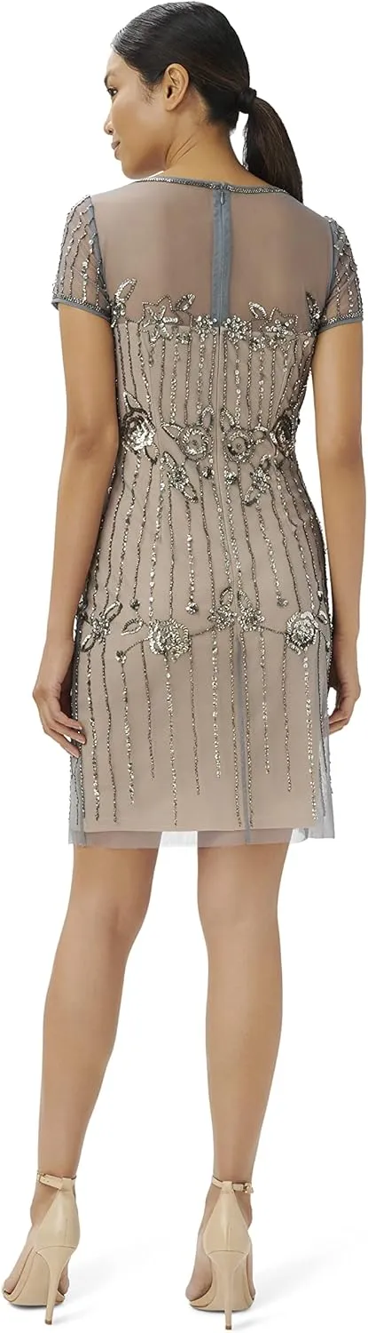 Adrianna Papell Women's Beaded Short Dress