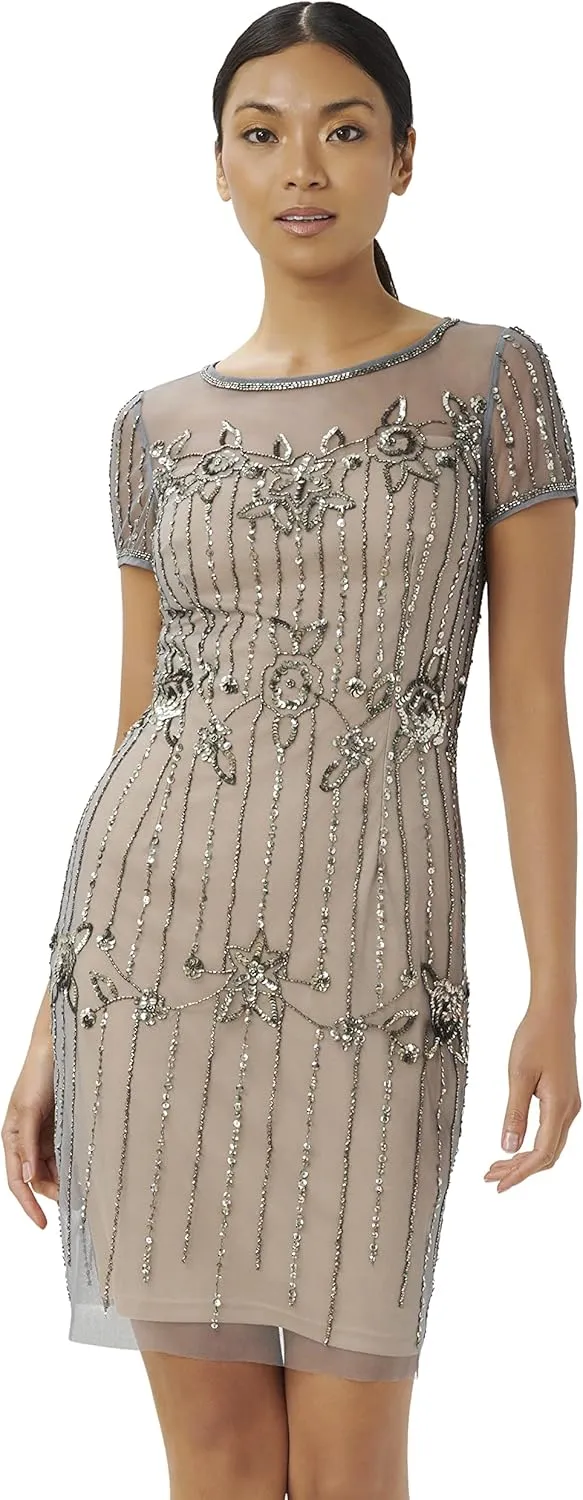 Adrianna Papell Women's Beaded Short Dress