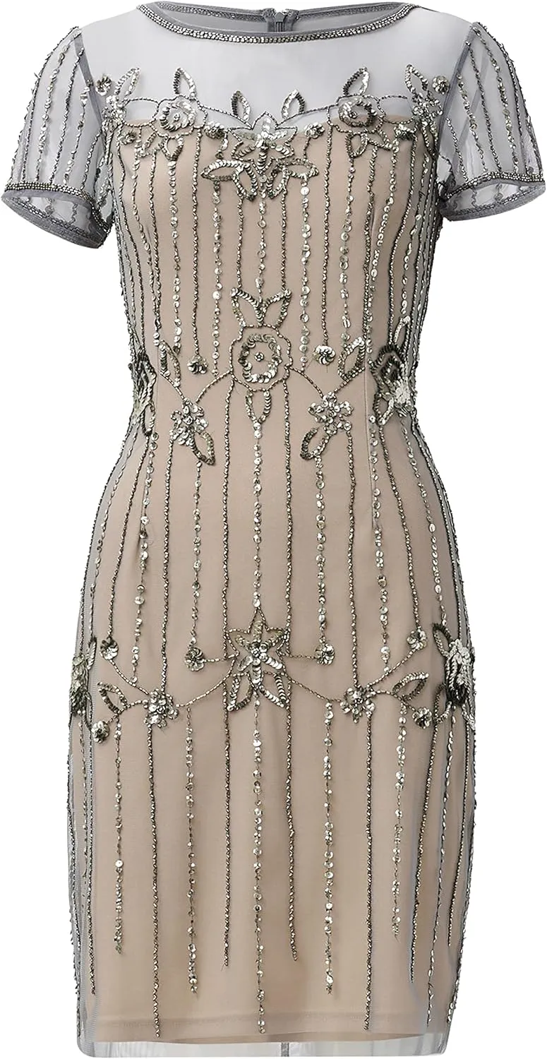 Adrianna Papell Women's Beaded Short Dress