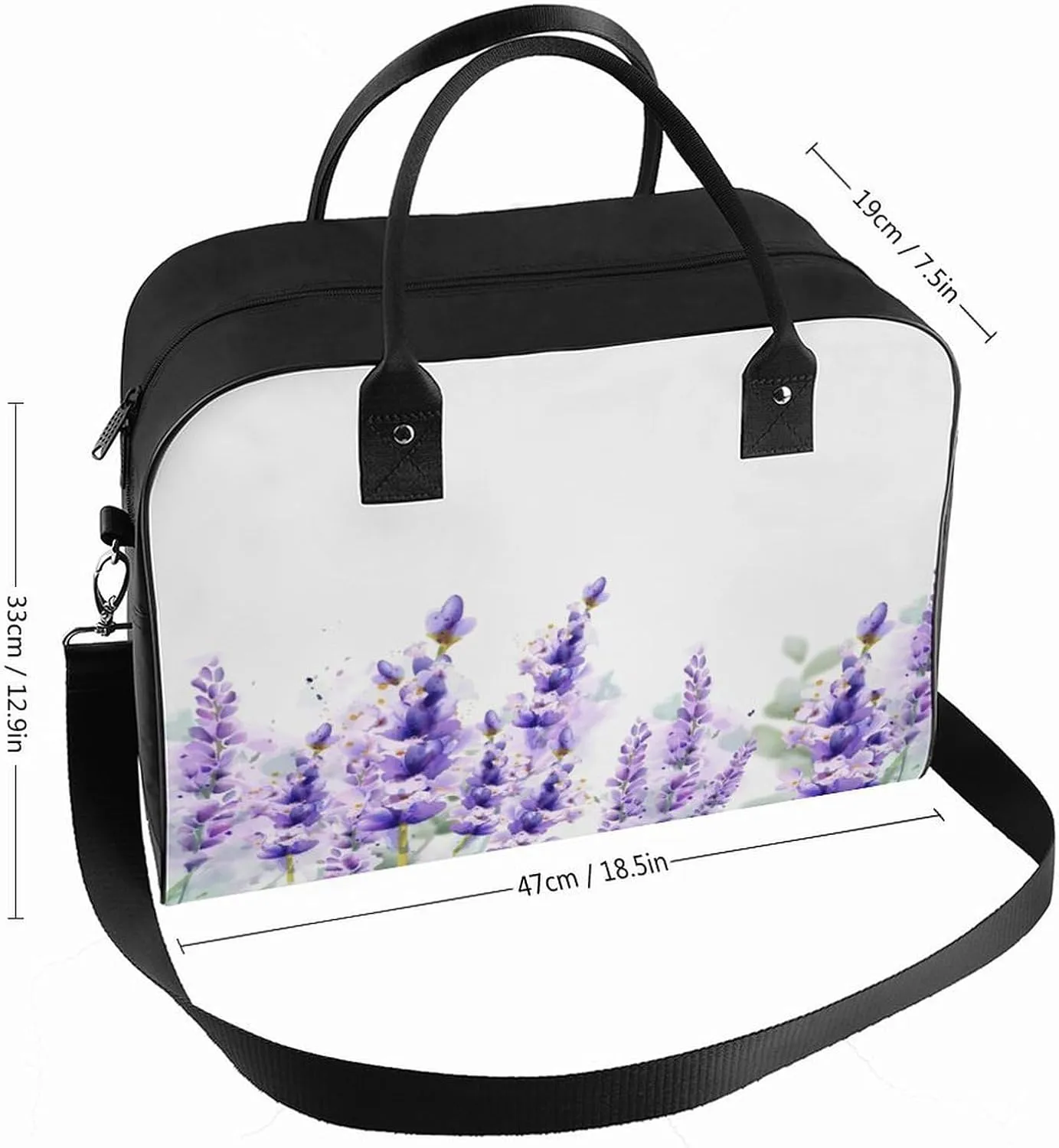 Adult Casual Nylon Colorful Floral Classic Handbag for Touring 13" X 19" X 8"