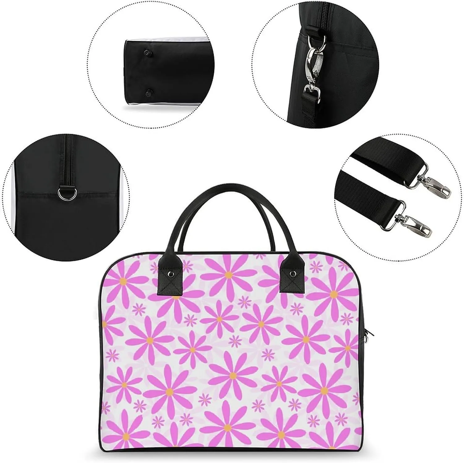 Adult Casual Nylon Gingerbread House Retro Handbag for Journey 13" X 19" X 8"