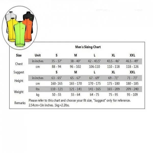 Adult Cycling Windproof Waterproof Sleeveless Jersey Fluorescent Green L