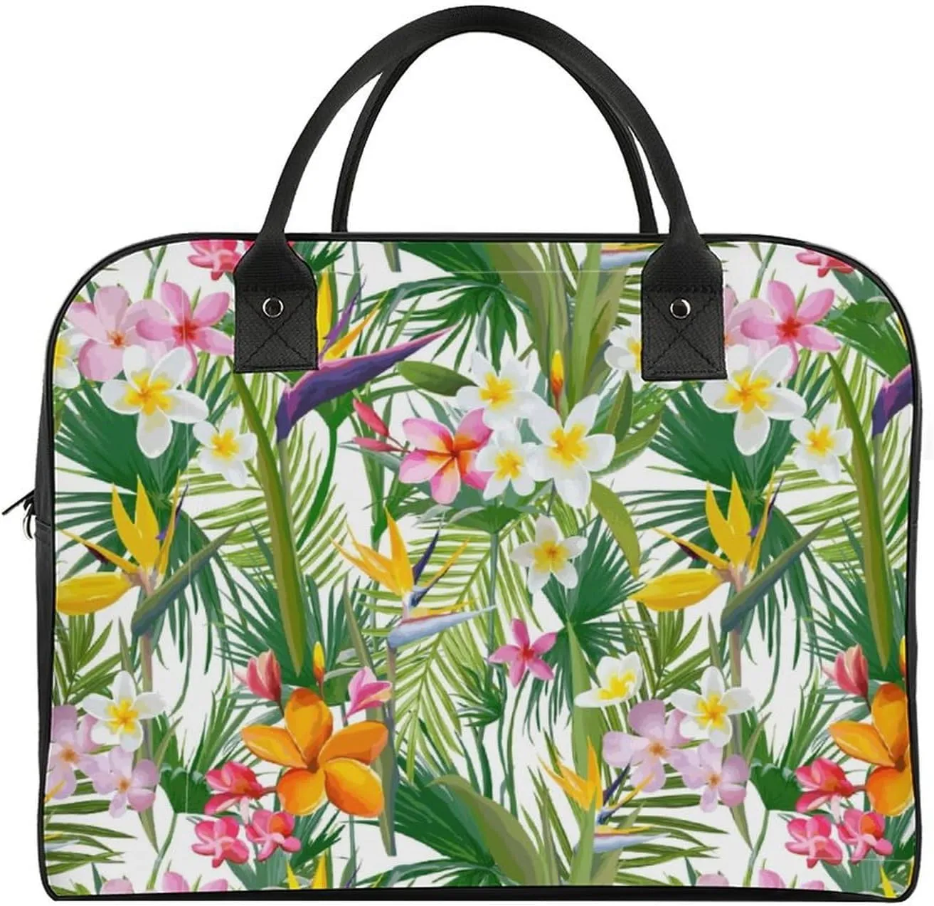 Adult High-capacity Nylon Eiffel Rose Trendy Handbag for Traveling 13" X 19" X 8"