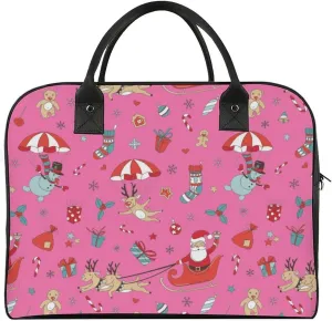 Adults Shoulder Nylon Santa Gifts Fashion Handbag for Journey 13" X 19" X 8"