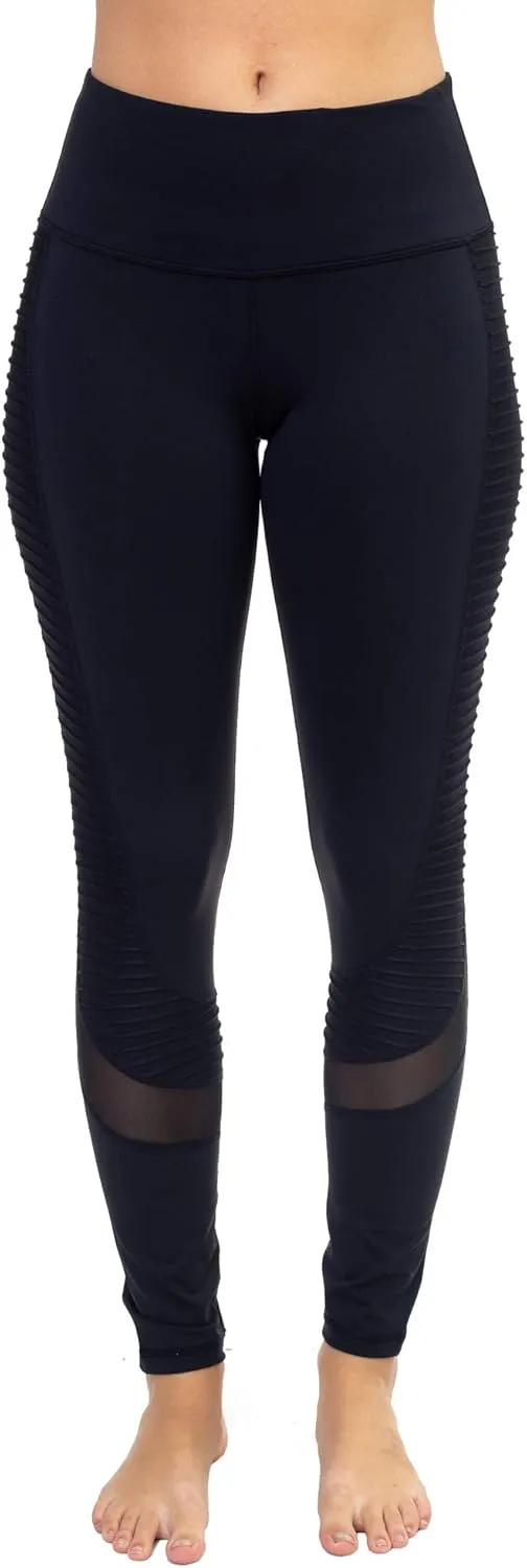AEKO Yoga Power Flex Fit Running Pants Workout Leggings 4 Way Stretch for Women