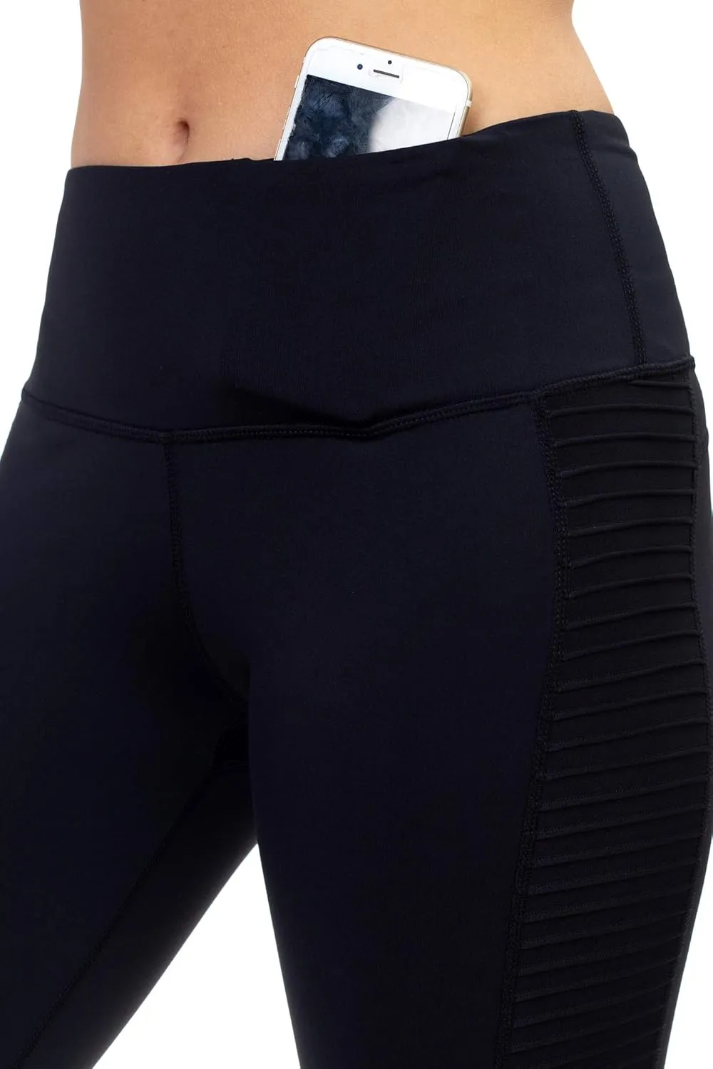 AEKO Yoga Power Flex Fit Running Pants Workout Leggings 4 Way Stretch for Women