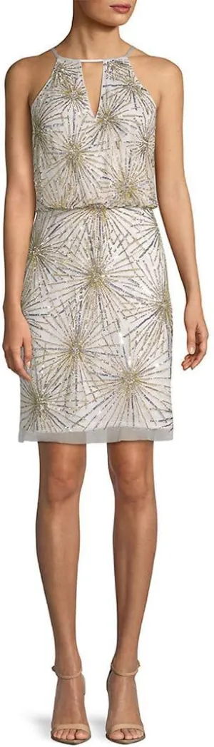 Aidan Mattox Women's Sleeveless Beaded Blouson